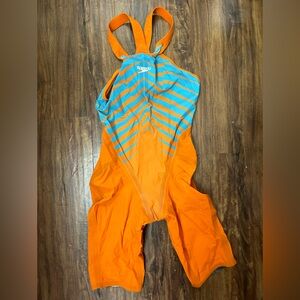 Speedo LZR Pure Valor orange and blue size 22